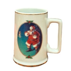 Vintage Coke Santa Claus Ceramic Mug